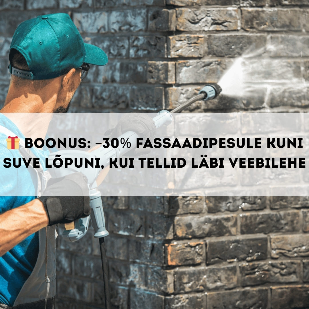 Fassaadipesu puhastamine survepesuriga