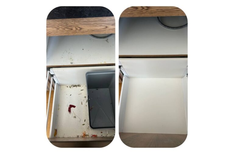 Kodukoristus: kapialuse ja prügikapi puhastus enne ja pärast