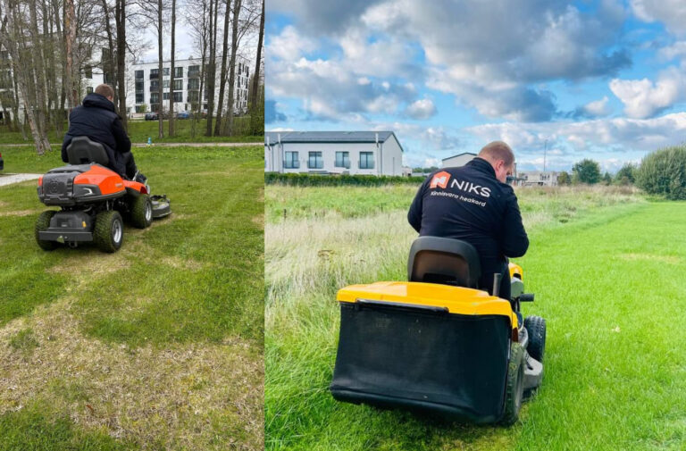 Muru niitmine – muruniitmine traktorniidukiga kinnistu hooldusel